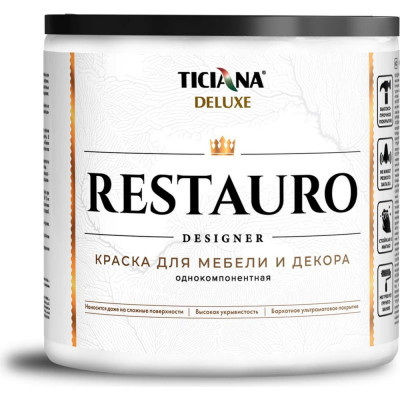 TICIANA DELUXE Краска акриловая для мебели и декора RESTAURO (0,45 л) 4300011514