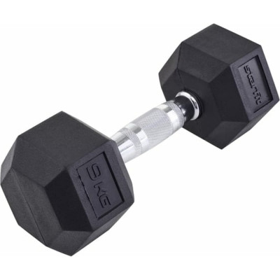 STARFIT Гантель гексагональная DB-301 9 кг, обрезиненная, черный УТ-00019790