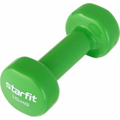 STARFIT Гантель виниловая DB-101 1,5 кг, зеленый УТ-00018822