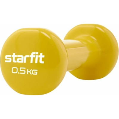 STARFIT Гантель виниловая DB-101 0,5 кг, желтый УТ-00018820