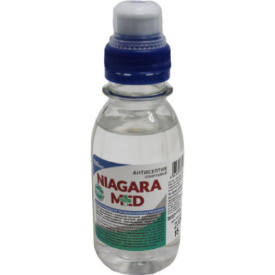 NIAGARA Антисептик спиртовой для рук MED, 0.1 л, ПЭТ с дозатором СПОРТ 1031029042