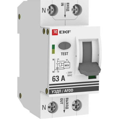 Устройство защиты от дугового пробоя EKF PROxima afdd-2-63-pro