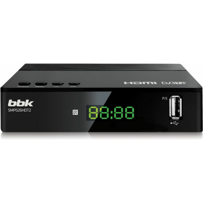 bbk DVB-T2 ресивер SMP026HDT2 черный ЦБ-00001276