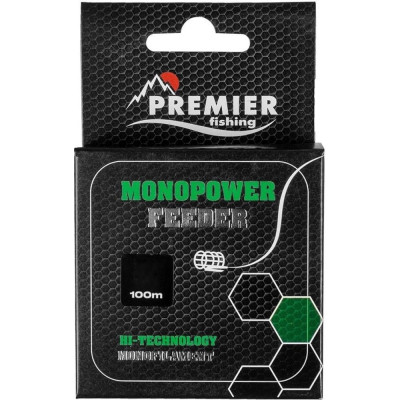 Premier fishing Леска monopower feeder 0,25mm/100m green nylon (pr-mf-g-025-100) 00000281018