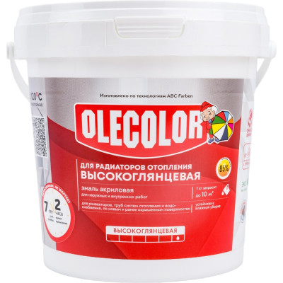 Высокоглянцевая акриловая эмаль для радиаторов отопления Olecolor 4300011043