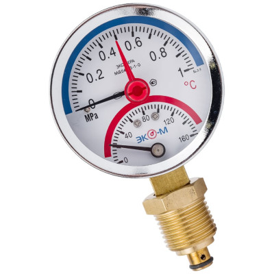 ЭКО-М Термоманометр Экомера с переходником на G1\2 МД04-63-G-1МПа-160-РИ
