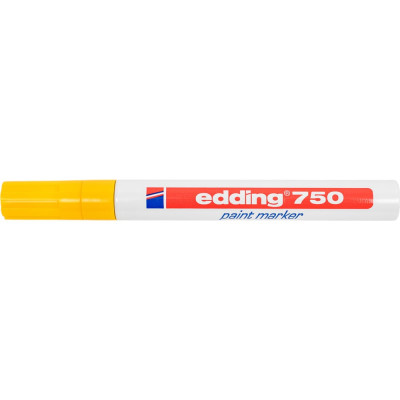Edding Маркер лаковый INDUSTRY, округлый наконечник, 2-4 мм, до 400С, желтый, блистер E-750IND#1-B#5