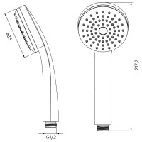 IDDIS Лейка для душа, 1F, 0011F85i18