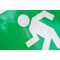 Знак "Направление к эвакуационному выходу налево" TDM ELECTRIC 200х100мм, в упаковке 10 штук SQ0817-0050