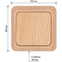 Выключатель TDM ELECTRIC 1-кл. открытой установки IP20 10А, сосна, серия "Ладога" SQ1801-0043
