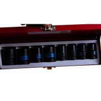 Набор ударных торцевых головок (1/2", шестигранные, 10-24 мм, 8 предметов) KING TONY 4408MP