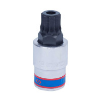 Насадка бита торцевая (1/2", SPLINE, M18, L = 66 мм, с отверстием) KING TONY 402B18