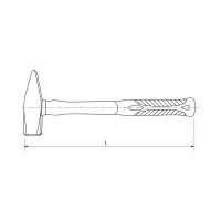 Слесарный молоток с фибергласовой рукояткой THORVIK PHH300 300 гр 52230
