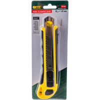 Усиленный технический нож FIT IT 18мм, кассета 3 лезвия, автозамена лезвия 10261