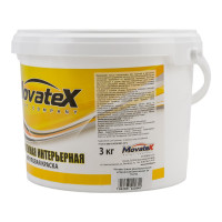 Водоэмульсионная интерьерная краска Movatex белоснежная 3 кг Т04704