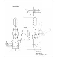 Зажим с вертикальной рукоятью HS CLAMP HS-12050-SM