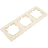 Рамка 3-местная Bylectrica с несъемной декоративной вставкой, серия УЮТ, ЮЛИГ.735212.281-40 бежевый