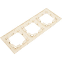 Рамка 3-местная Bylectrica с несъемной декоративной вставкой, серия УЮТ, ЮЛИГ.735212.281-40 бежевый