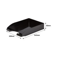 Лоток для бумаг Attache Line горизонтальный, черный 1255285