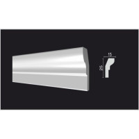 Потолочный карниз Decor-Dizayn ударопрочный влагостойкий под покраску 25Х15Х2000 мм DD34