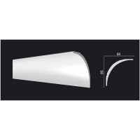 Потолочный карниз Decor-Dizayn ударопрочный влагостойкий под покраску 88Х85Х2000 мм DD46