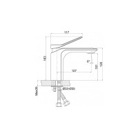 Смеситель для раковины Cersanit ODRA с клик-клак 63050