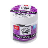Съедобные искусственные слаги LUCKY JOHN LJ Pro Series TRICK WORM, 2.5 дюйма (6.35 см), цвет T96, 7 шт. 140177-T96