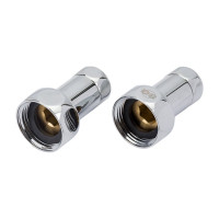 Прямое соединение для полотенцесушителя SG г/г 1"х1/2", хром, 2 шт 730SCH1004