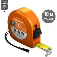 Рулетка, длина 10 м, стальная лента, ширина 25 мм, пластиковый корпус, TDM ELECTRIC "Гранит" SQ1018-0104