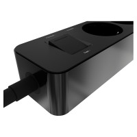 Удлинитель с USB зарядкой HARPER UCH-330 Black H00003009