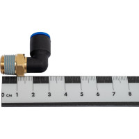Фитинг L-образный 8 мм с наружной металлической резьбой R1/4" CDC Pneumatics PL 0802