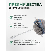 Набор инструментов Forsage с Т-образным воротком,9 пр.  F-2095 /набор/(47349)