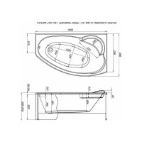 Акриловая ванна на каркасе Aquanet Jersey 170х90 R 00205329