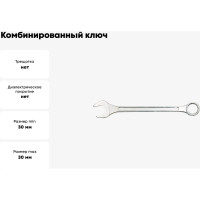 Комбинированный ключ TOYA 30 мм 51300