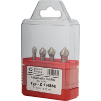 Набор зенковок (4 шт; 6.3-12 мм; 90 градусов; HSSE-Co5; 3z) Bucovice Tools 740801