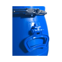 Бочка Тара.ру 20 л, круглая, с крышкой и обручем, с ручками, синяя 24709