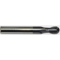 Фреза концевая монолитная твердосплавная сферическая 8х60 мм СпецТехИнструмент D8BN4.0L60T2AlTiNHRC60ASTI