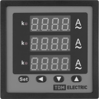 Цифровой амперметр TDM ELECTRIC ЦП-А72х3 0-50кА-0.5-Р (трехфазный) SQ1102-0522