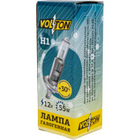 Лампа VOLTON галогенная, H1, 12 В, 55 Вт, P14.5s, +30% VLT1301U