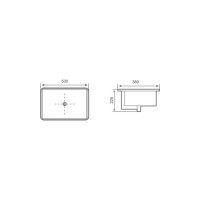 Раковина для монтажа под столешницу Aquatek 530x380x225 мм AQ10491-00 00000096350