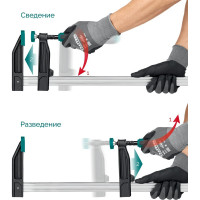 Струбцина KRAFTOOL XF-300/80 тип F 300/80 мм 32011-080-300_z01