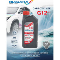 Охлаждающая жидкость NIAGARA Антифриз Ниагара G12+ карбоксилатный красный 1 кг 0010010001006