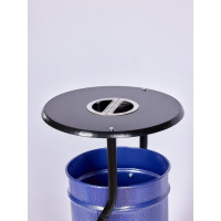 Металлическая уличная урна ПРОФМЕТСТИЛЬ синий металлик, с пепельницей 606