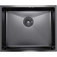 Подстольная мойка MIXLINE PRO 53x43, 3 мм, выпуск 3 1/2, 22 см, с сифоном, черный графит 547232