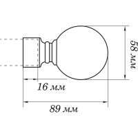 Наконечник Peora Шар золото антик 28 мм 2 шт AB 57010