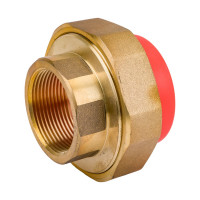 Комбинированная разъемная муфта - американка Blue Ocean (вн) "Fire Secure" 50x1.1/2", противопожарный полипропилен красная Fire-S-B1 PPRF/UAF(R)-50