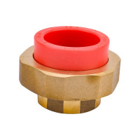 Комбинированная разъемная муфта - американка Blue Ocean (вн) "Fire Secure" 50x1.1/2", противопожарный полипропилен красная Fire-S-B1 PPRF/UAF(R)-50