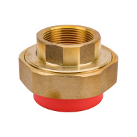 Комбинированная разъемная муфта - американка Blue Ocean (вн) "Fire Secure" 50x1.1/2", противопожарный полипропилен красная Fire-S-B1 PPRF/UAF(R)-50