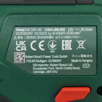 Аккумуляторная дрель-шуруповерт Bosch Easydrill 18V-40 06039D8002