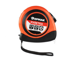 Рулетка ЕРМАК "Автостоп", двухкомпонентный корпус, 7,5мх25мм 658-122
